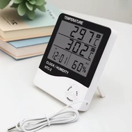 LOMC|Digital Temperature And Humidity Monitor Time Calendar Weather Station Clock