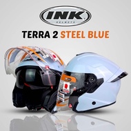 Ink Terra 2 Steel blue | Ink Tera 2 Double Visor Helmet - Halfface Helmet | SNI SNI SNI SNI