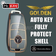 【Mr.Key】 Key Cover for Mercedes Benz C-class / E-class / E200 / E300 / C260 / A200 / GLC / GLB Car K