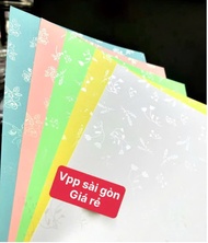 Xấp 100 Tờ Bìa Thơm Bìa Nhũ Anh Kim A4 Dày Có Hoa Văn Định Lượng 180gsm Nhiều Màu