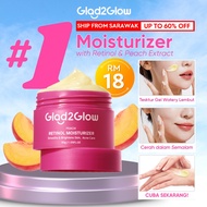 Glad2Glow Peach Retinol Moisturizer Day Night Face Cream Anti Aging Skincare Facial Moisturizer Anti