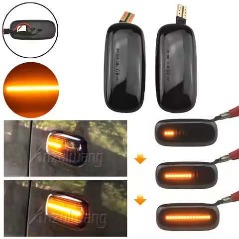 2pcs For Audi A2 A3 8L A4 B5 A6 4B C5 A8 4D TT 8N LED Dynamic Side Marker Light Turn Signal Light In