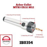 Arbor collet MTB3 ER32 top thread M12 arbor milling arbor drill frais