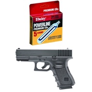 Daisy unisex adult 5 Count 12 gm cylinders CO2 Cartridges, Silver, pack US & Glock 19 Gen3 .177 Cali