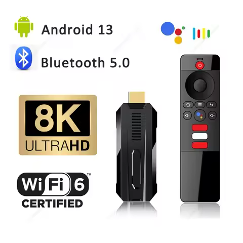 3528D TV Stick Android 13 Support Video 8K 4K Wifi 6 Quad Core Cortex A53 With Bluetooth Voice Remot