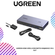 UGREEN HDMI VER2.1 KVM SWITCH 8K@60HZ 2 IN 1 OUT