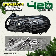 Striping Sticker Bloc Cvt Bak Cvt Motor Material Transparent MotifBENING VariationBINTANG - Customiz