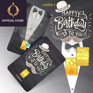 GDORA Gold Bar Happy Birthday Black 1.00gram 999.9