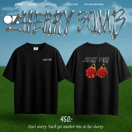 OK Apparel เสื้อยืดคอกลมแขนสั้น ลาย Ok Cherry Bomb Oversize Cotton ⚡️USAคุ้มสุด!