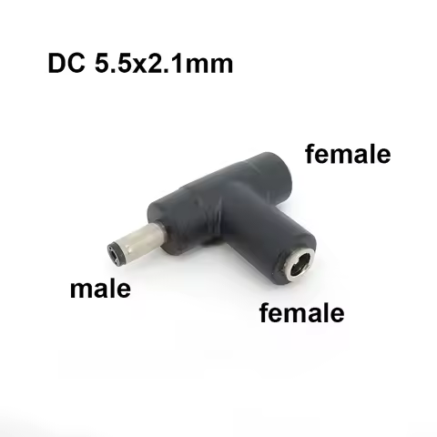 3way DC Power Adapter 5.5X2.1MM 1 male to 2 Female to Male jack plug 5.5x2.1 connector splitter 5521