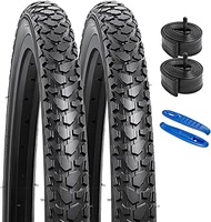 YunSCM 2 Pcs,20x1.75 Bike Tires,20x1.75 47-406 Bike Tyres + 20x1.50/1.75 Bike Inner Tube Schrader Va