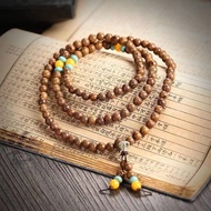 ☏❡○ Chicken Wing Wood 108 Bracelets Wooden Wenwan Buddha Beads Red Sandalwood Bracelets Wooden 6mm Jewelry Necklaces for Men and Women Couples