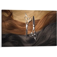 BLUDUG Hair Salon Poster Hairdressing Aesthetics Poster Canvas Painting Wall Art Poster for Bedroom 