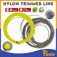 Mytools 16m Nylon Grass Trimmer Line String / Tali Mesin Rumput / Tali Rumput 2.4mm X 2.4mm