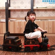 網紅兒童益智玩具音樂軌道車四輪電動小火車套裝可坐人男女孩寶寶