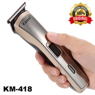 sonifer x kemei hair clipper alat cukur rambut kumis jenggot km-418 - gold