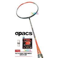 APACS NANO FUSION SPEED 722 BADMINTON RACKET (RED) &amp; FOC ULTRAMAX TURBO NANO 66 STRING &amp; PU GRIP