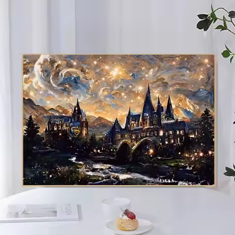 Dream Landscape Diamond Painting Hogwarts Castle 5d Dot Sticker Diamond Cross Stitch