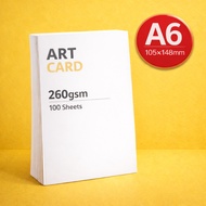 𝗣𝗥𝗜𝗡𝗧 𝗦𝗢𝗨𝗥𝗖𝗘 -  A6 Art Card / Kertas Kad 260gsm 100's