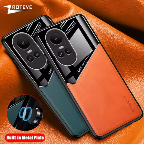 For Reno10 Case Zroteve PU Leather Car Magnetic Hard PC Cover For Oppo Reno 10 Pro 11 Reno11 5G Glob