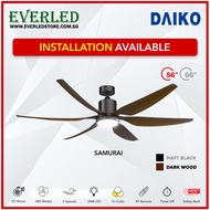 [FREE INSTALLATION] DAIKO Samurai 56" / 66" DC Ceiling Fan (with Tri-Color Light and Remote)