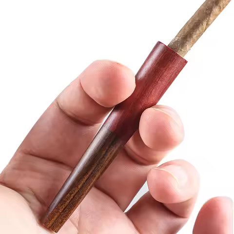 Portable Cigarette Holder Sandalwood Smoking Pipe Mini Cigar Mouthpiece Tobacco Pipe Smoking Accesor