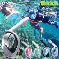 【新款直降】人工魚鰓水下呼吸器浮潛面罩全干式雙呼吸管防霧潛水