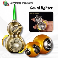 Windproof Gourd Torch Lighter Refillable Butane Gas Green Flame Double Fire Creative Portable Design
