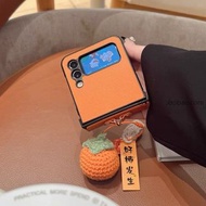 Orange Colour Samsung Z Flip 3 4 Phone Case 三星手機殼 $120包埋順豐郵費⚠️🤩