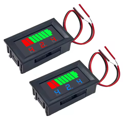 Car Battery Charge Level Indicator 12V 24V 36V 48V 60V 72V Lithium Battery Capacity Meter Tester Dis