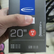 TUBE SCHWALBE TUBE 20X1.10-1.50 40MM FV SV6 (406) DEALER SLAI!!
