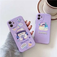 紫色愛吃女孩iPhone 12 iPhone 11 X XR XS Max 7P 8P SE2手機殼case Pro Max, Pro, Mini