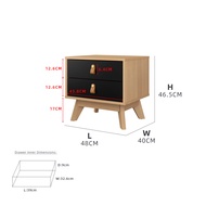 KitchenZ 1.3FT Xavier Series Side Table with 2 Drawers - HMZ-FN-ST-X4840-BK