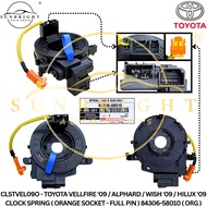 TOYOTA VELLFIRE '09 / ALPHARD / WISH '09 / HILUX '09 CLOCK SPRING ( ORANGE SOCKET - FULL PIN ) 84306