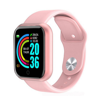 LuckyWd สมาทวอทช์ D20 (pink) Smart watch Y68 รองรับทั้ง Android และ IOS นาฬิกาอัจฉริยะ สมาทวอช นาฬิก
