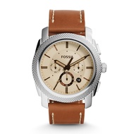 Fossil Machine Chronograph Brown Leather Strap Men's Watch (FS5131)