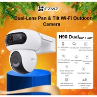 Ezviz H90 Dual Lens 4MP+ 4MPDual Rotation Pan/Tilt Two Way Talk Color Night Vision WiFi Outdoor Secu