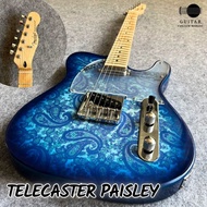 GCM Custom Made Telecaster Custom Blue Paisley Electric Guitar Custom Maniac