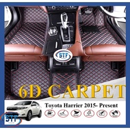 VIP 6D CARPET TOYOTA HARRIER ( 2014 - PRESENT ) CARPET CAR MAT PREMIUM PU LEATHER CUSTOMIZED FIT KAR