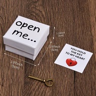 CMinYP 1 Set Romantic Anniversary Valentine's Day Surprise Gift Open Me Key Gift Box For Her Him You