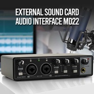 SZKOSTON External Sound Card USB Audio Interface Preamp 2 In 2 Out - MD22