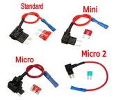 Fuse Tap แท็ปฟิวส์แถมฟิวส์สุ่มAmp ต่อกล้อง ต่อGPS ต่ออุปกรณ์ในรถ ไม่ต้องตัดต่อสายไฟ มีทุก Size พร้อม