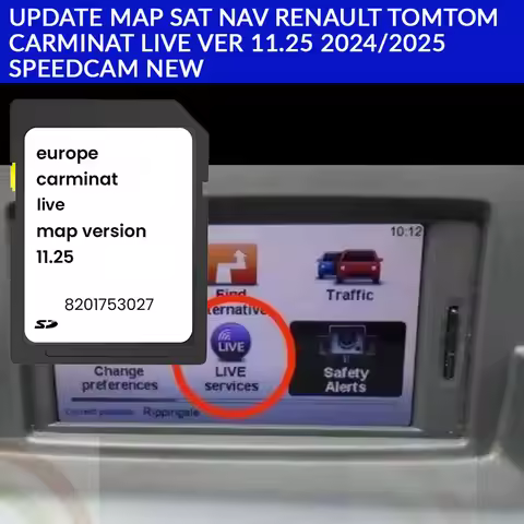 11.25 2024/2025 UPDATE MAP SAT NAV RENAULT TOMTOM CARMINAT LIVE ver SPEEDCAM NEW