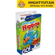 Hungry Hungry Hippos Grab and Go Game for Ages 4+, Travel Game, Includes 2 Chomping Hippos