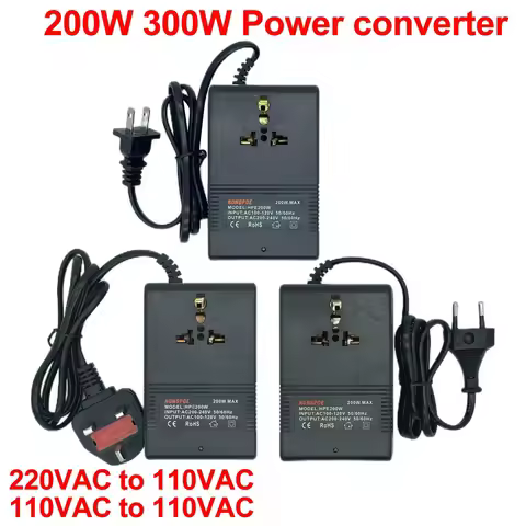 200W 300W Voltage Converter 220V To 110V Transformer Step Down Transformer Voltage Converter Travel 