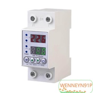 WENNEYN91P Automatic Voltage Protector, Dual Digital Display Adjustable Thresholds Current Limiting 
