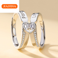 2Pcs/1 Pair Couple Rings Adjustable cincin kahwin sepasang silver original italy cincin silver 925 o