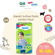 [4 PACKS BUNDLE] Genki Jumbo Pants Diapers Baby - Size M (168's)/L (144's)/XL (120's)/XXL (96's x 4 