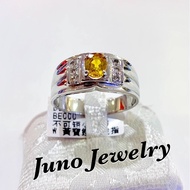 Natural Topaz Diamond Ring 0.85ct South African Men K375