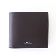 apc silver logo print pu folded wallet